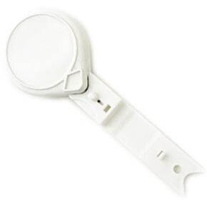 White Twist-Free Mini-Bak Badge Reel with Swivel Clip - 25 - All Things Identification
