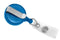 Translucent Royal Blue Round Badge Reel With Strap And Slide Clip - 25 - All Things Identification