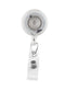 Translucent Clear Round Badge Reel With Strap And Swivel Clip - 25 - All Things Identification