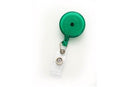 Translucent Green Round Badge Reel With Strap And Swivel Clip - 25 - All Things Identification