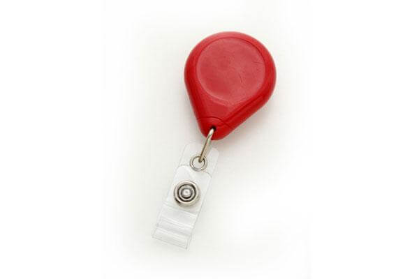 Red Premium Badge Reel With Strap And Slide Clip - 25 - All Things Identification