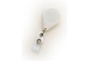 White Premium Badge Reel With Strap And Swivel Clip - 25 - All Things Identification
