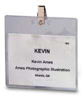 Baumgartens Badge Holder with Clip - 4" x 3" - 150 Badge Holders - All Things Identification