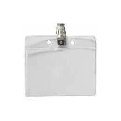 Baumgartens Horiz Badge Holder with Clip - 150 Badge Holders - All Things Identification