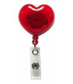 Heart-Shaped Retractable Reel (Qty 12) - 68818 - All Things Identification
