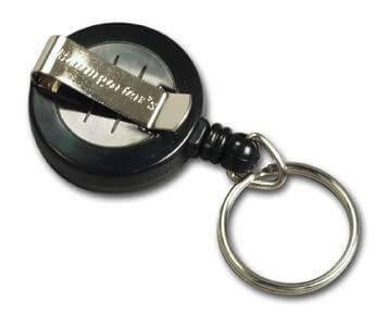 Black Retractable Reel with Ring (Qty 12) - 68874 - All Things Identification