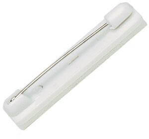 White All-Plastic Safety Pin with 1 1-2” Base 6920-3655 - All Things Identification