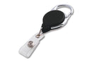 Black Carabiner Badge Reel With Strap - 25 - All Things Identification