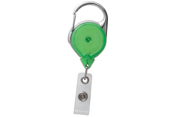 Translucent Green Carabiner Reel With Strap - 25 - All Things Identification