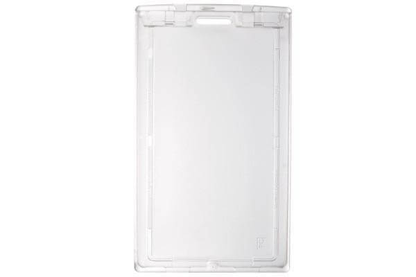 Clear Rigid Hard Plastic Vertical Locking 2-Card Holder, 2.13" x 3.38" 706-LN - All Things Identification