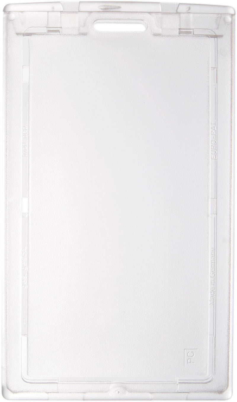 Clear Rigid Hard Plastic Vertical Locking 2-Card Holder, 2.13" x 3.38" 706-LN - All Things Identification