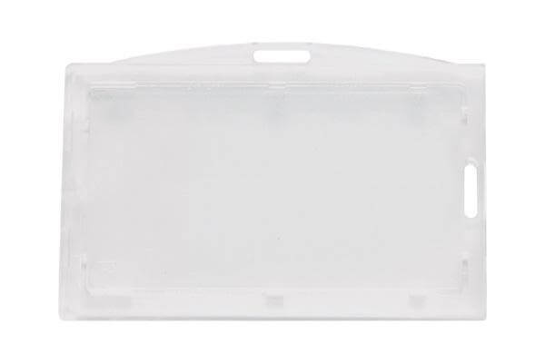 Clear Rigid Hard Plastic Horizontal Locking 2-Card Holder 3.375" x 2.13" 706-LT1 - All Things Identification