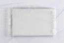 Clear Rigid Hard Plastic Horizontal Locking 2-Card Holder 3.375" x 2.13" 706-LT1 - All Things Identification