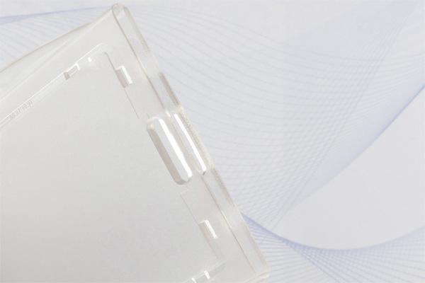 Clear Rigid Hard Plastic Horizontal Locking 2-Card Holder 3.375" x 2.13" 706-LT1 - All Things Identification