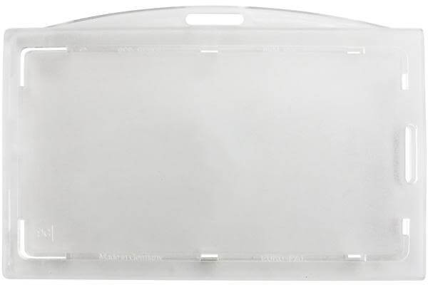 Clear Rigid Hard Plastic Horizontal Locking 2-Card Holder 3.375" x 2.13" 706-LT1 - All Things Identification