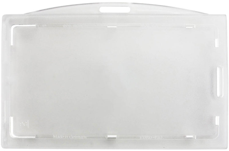 Clear Rigid Hard Plastic Horizontal Locking 2-Card Holder 3.375" x 2.13" 706-LT1 - All Things Identification