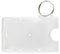 Frosted Rigid Hard Plastic Horizontal 1-Card Holder with Slot and Key Ring 3.38 x 2.13" 706-RN - All Things Identification
