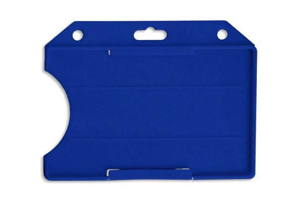 Blue Rigid Hard Plastic Horizontal Open-Face Card Holder, 2.13" x 3.38" 806-T2-RBLU - All Things Identification