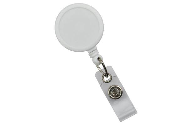 White Round Max Label Reel With Strap And Slide Clip - 25 - All Things Identification