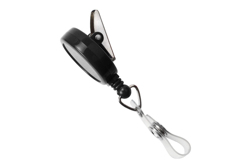 Black Round Max Label Reel With Strap Swivel Clip - 25 - All Things Identification