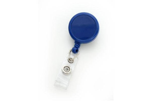 Royal Blue Round Max Label Reel With Strap Swivel Clip - 25 - All Things Identification