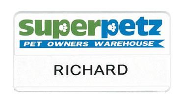 Tape Slot Plastic Name Badge - 2 3-4" x 1 3-8" - All Things Identification