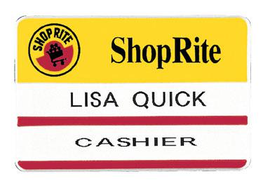 Tape Slot Plastic Name Badge - 2 3-4" x 1 3-4" - All Things Identification