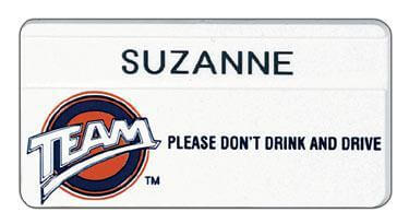 Tape Slot Plastic Name Badge - 2 3-4" x 1 3-8" - All Things Identification