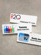 5 - Full Color Plastic Name Tags with customization (1"x3") - All Things Identification