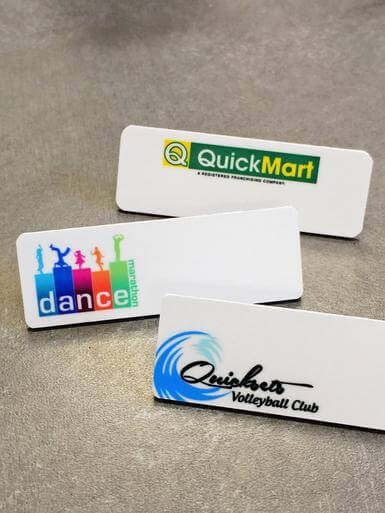 25 - Name Tags  - Full Color Plastic (1"X3") - All Things Identification