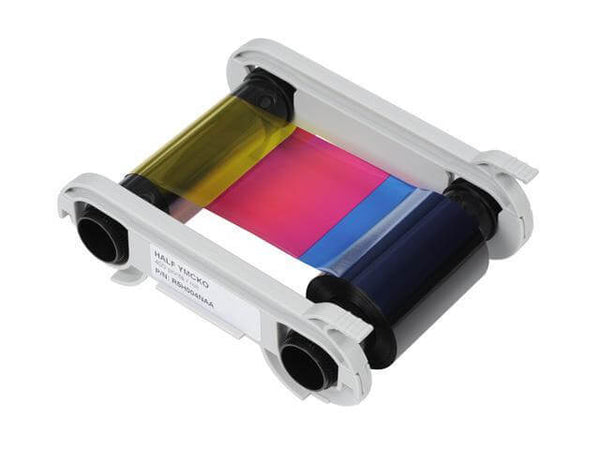 Evolis 1-2 YMCKO Half-Panel Color Ribbon for Zenius, Elypso, and Primacy Printers (400 prints) R5H00 - All Things Identification