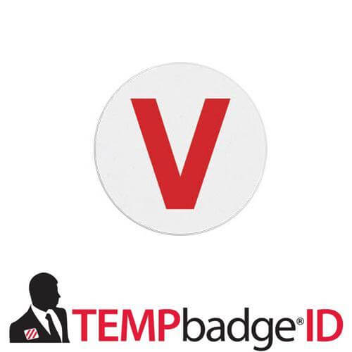 TempBadge TimeSpot One-Day Expiring Red "V" Indicator 6422 - All Things Identification