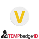 TempBadge TimeSpot Half-Day Expiring Yellow "V" Indicator 6426 - All Things Identification