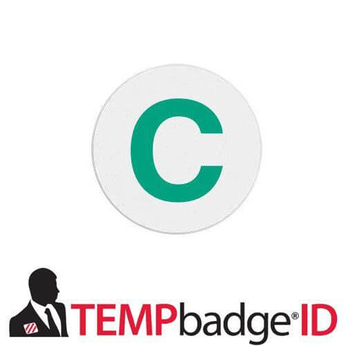 TempBadge TimeSpot 3-Day Expiring Green "C" Indicator T6336 - All Things Identification
