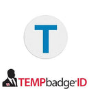 TempBadge TimeSpot One-Day Expiring Blue "T" Indicator 6134 - All Things Identification