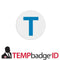 TempBadge TimeSpot Half-Day Expiring Blue "T" Indicator 6428 - All Things Identification