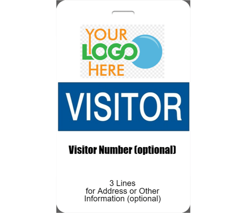 Visitor Card Ribbons Visitor Badge – Printable Visitor ID Badges for Workplace or Events ...