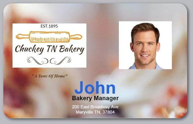 Employee ID Badge Template H-3