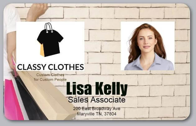 Employee ID Badge Template H-3
