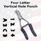 Four Letters - Vertical Number & Letter Hole Punch - All Things Identification
