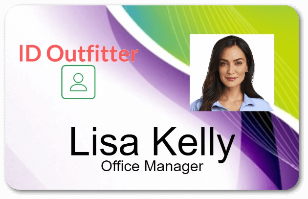 Employee ID Badge Template H-1