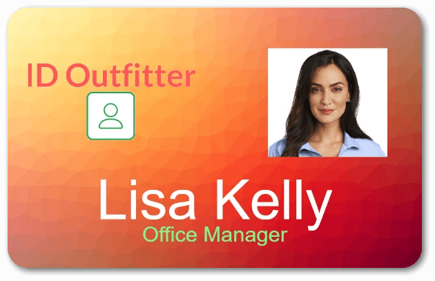 Employee ID Badge Template H-1