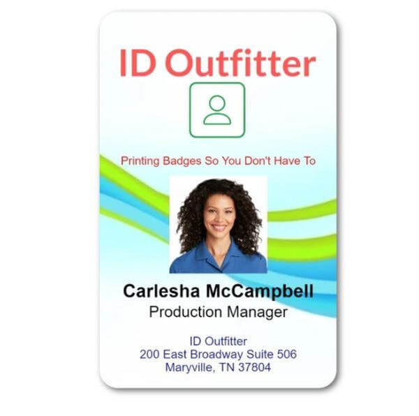 Employee ID Badge Template V-3