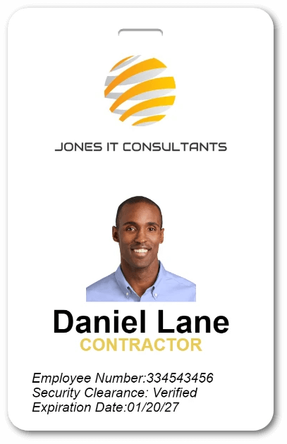 Employee ID Badge Template V-3