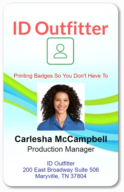 Employee ID Badge Template V-3