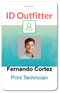 Employee ID Badge Template V-1