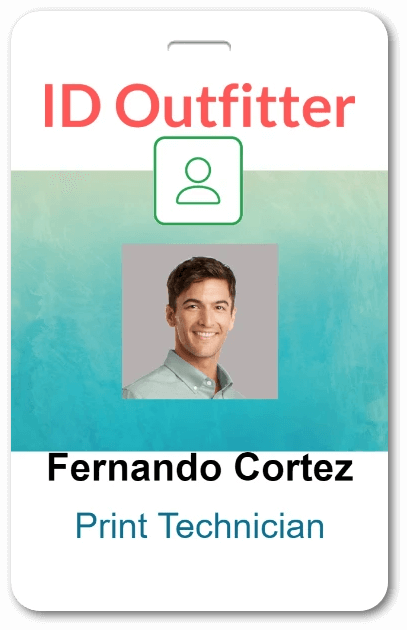 Employee ID Badge Template V-1