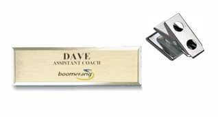 3 X 1 Metal Badge Name Tag Bulldog Clip Back 3X1-METAL-BULLDOG - All Things Identification