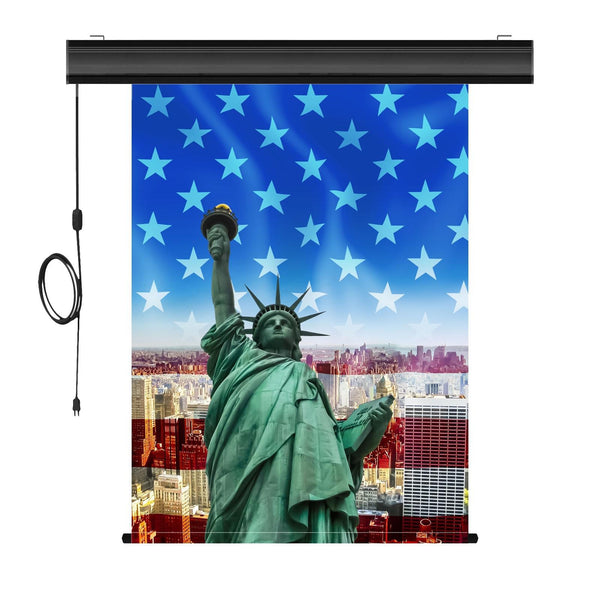Motorized Photo Backdrop with IR Wireless Remote, Black Casing, 36" x 48" - DIGITAL PRINT - All Things Identification