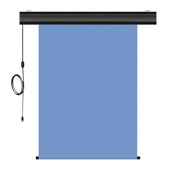 Motorized Photo Backdrop with IR Wireless Remote 36" x 48" - Light Blue with Black Casing - All Things Identification